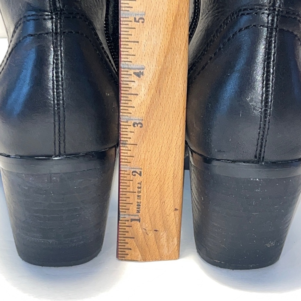 HARLEY-DAVIDSON Women’s Black Leather Mid-Calf Zip Up Boots, Size 8 M #D85438 - Picture 12 of 16